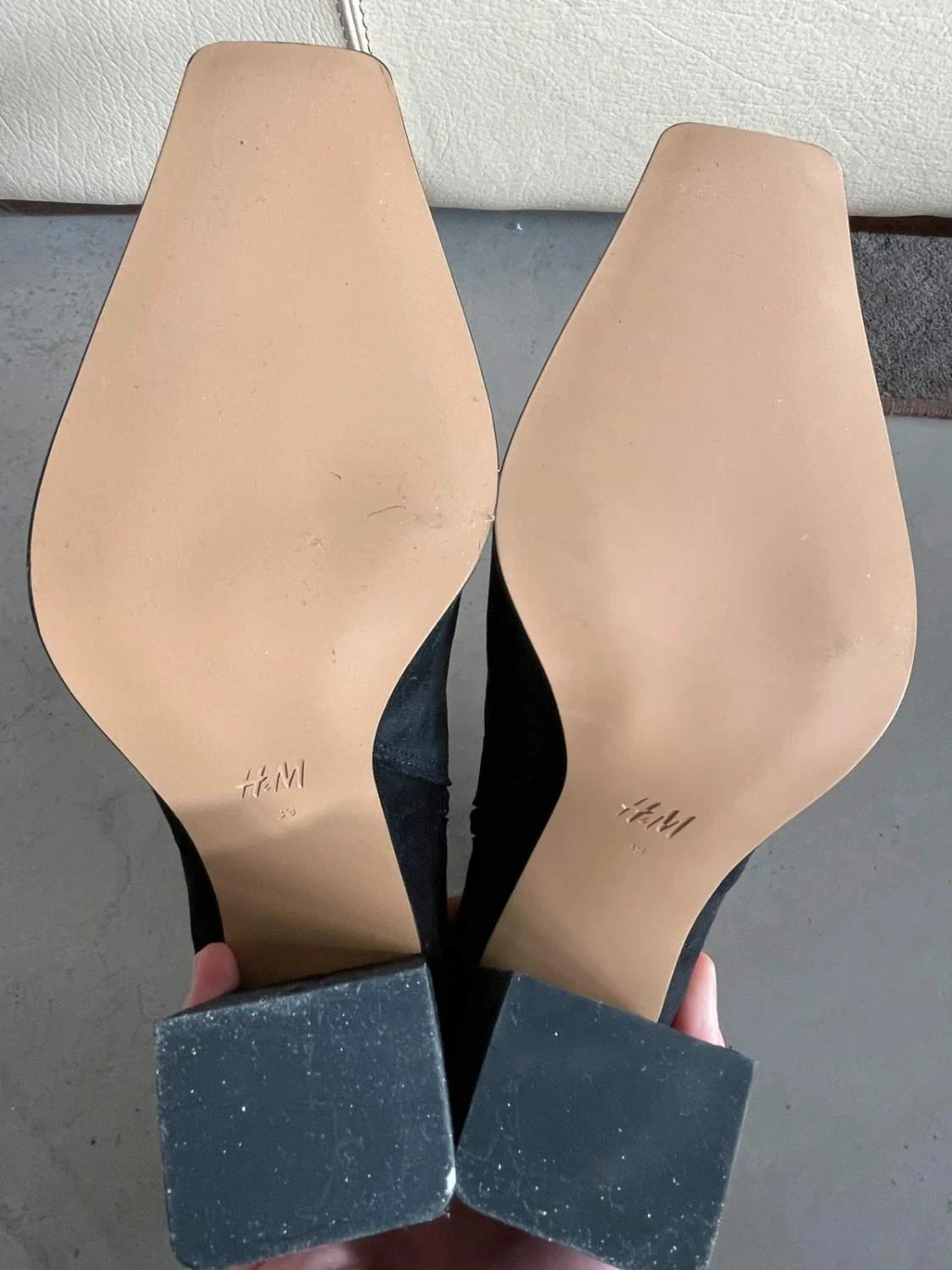Botines elásticos H&M negros de tacón plano y punta cuadrada Talla 39 nuevos – photo 6
